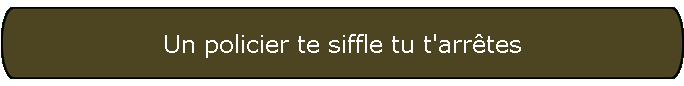 Un policier te siffle tu t'arr�tes